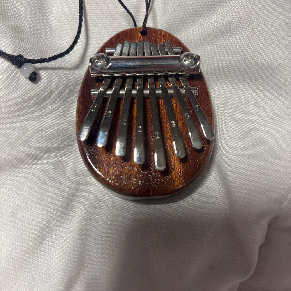 Wooden Kalimba Pendant Necklace